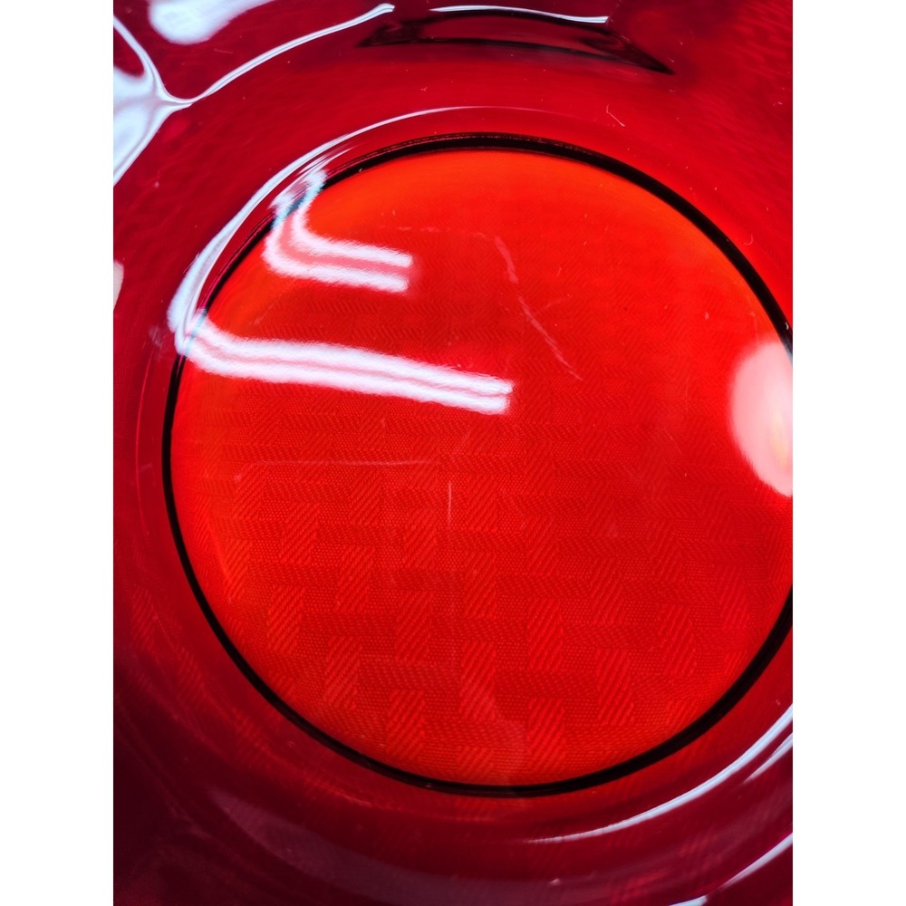 Vintage Martinsville Addie Ruby Red "Elegant"Glass Luncheon Plates-Set of 5-VG - Picture 9 of 9